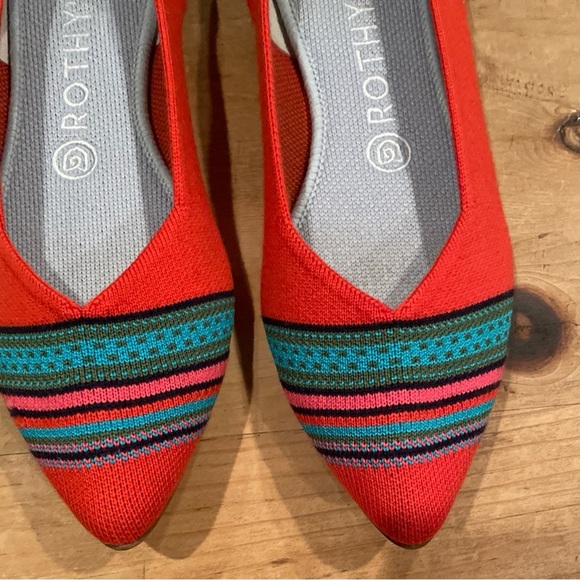 Rare Rothy’s Merino Collection Blaze Ribbon Stripe Points flats Loafers 8.5 - Picture 4 of 10
